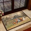 Rooster Gate Open Printed Doormat