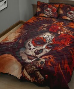 Alternative view of Skull Quilt Bedding Set Quilt Bed Set