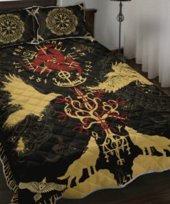 Alternative view of Tree Of Life Viking Quilt Bedding Set