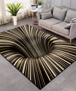 3D Checkered Vortex Optical Illusions Rug