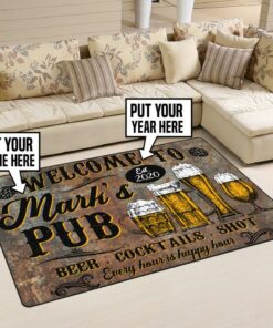 Personalized Beer Cocktails Shots Rug