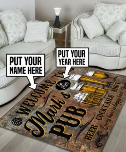 Personalized Beer Cocktails Shots Rug