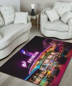 American Graffiti Milner Falfa Ford Couple Hot Rod Rug
