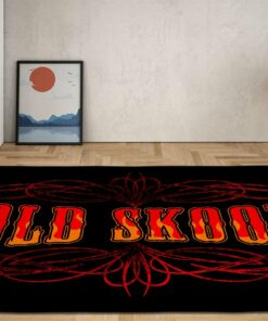 Old Skool Hot Rod Pinstripe Rug