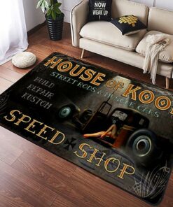 House Of Kool Hot Rod Speed Shop Rug