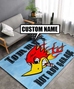 Personalized Hot Rod Woodpecker Speed Frame Rug