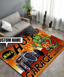 Personalized Rat Fink Hot Rod Heaven Rug