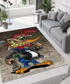 Hot Rod Woodpecker Smoke Rug