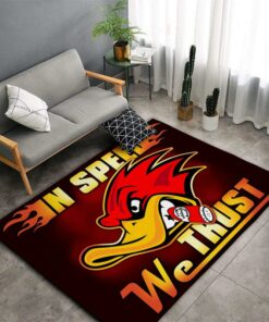 In Speed We Trust Hot Rod Duck Rug