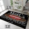Personalized Name Hot Rod Garage Rug