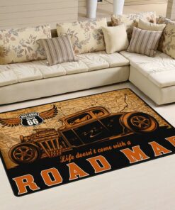 Hot Rod Garage Road Map Rug