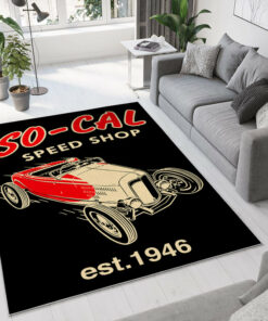 Hot Rod So Car Speed Shop Est 1946 Rug