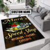Personalized Rat Fink Speed Shop Hotrods Racers Customs Rug