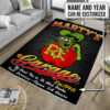 Personalized Name And Year Rat Fink Garage Rug
