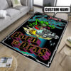 Personalized Rat Fink Hot Rod Born To Drag Rug