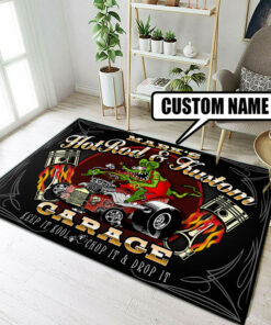 Personalized Rat Fink Hot Rod And Kustom Rug