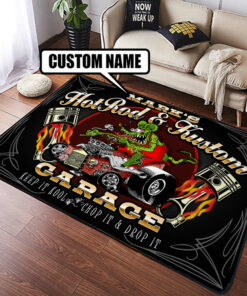 Personalized Rat Fink Hot Rod And Kustom Rug