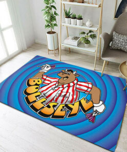 Bullseye Retro Hot Rod Man Cave Rug