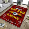 Personalized Rat Rod Garage Hot Rod Rug