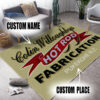 Personalized Hot Rod Funny Rug