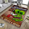 Personalized Kustom Hot Rod Garage Rug