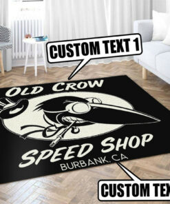 Personalized Hot Rod Garage Speed Shop Area Rug