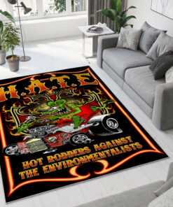 Hate Hot Rod Rug