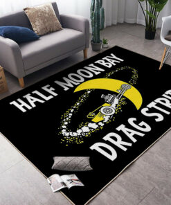 Hot Rod Half Moon Bay Drag Trip Rug