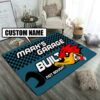 Personalized Built Not Bought Hot Rod Rug