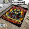Personalized Skull Hot Rod Rug
