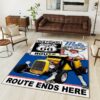 Mels Diner Drive In Route 66 Vintage 50s Hot Rod Rug