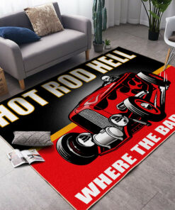 Hot Rod Hell Where The Bad Cars Go Rug