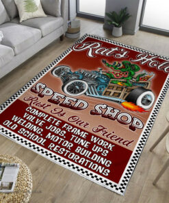 Personalized Rat's Hole Speed Shop Rug