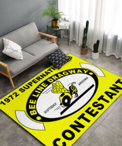 1972 Supernationals Bee Line Dragway Race Hot Rat Rod Rug
