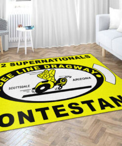 1972 Supernationals Bee Line Dragway Race Hot Rat Rod Rug