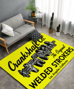 Crankshaft Co. Welder Strokers Drag Race Hot Rat Rod Rug