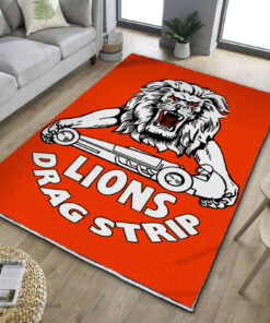 Lions Drag Strip Drag Race Hot Rat Rog Rug