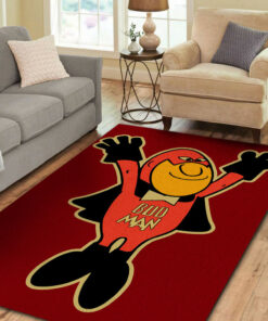 Bud Man Vintage Drag Racing Hot Rod Rug
