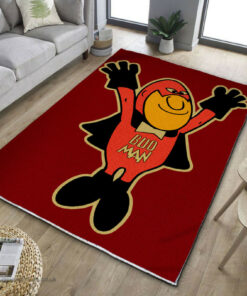 Bud Man Vintage Drag Racing Hot Rod Rug