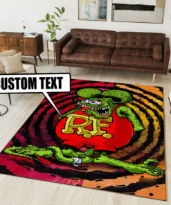 Personalized Hot Rod Rat Rod Rug