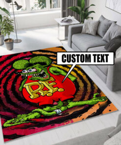 Personalized Hot Rod Rat Rod Rug