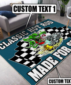Personalized Hot Rod Rat Fink Rug