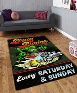 Drag Racing Every Hot Rod Rug