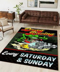 Drag Racing Every Hot Rod Rug
