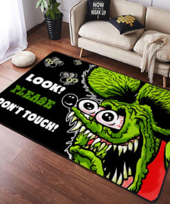 Look Please Dont Touch Rat Fink Rug