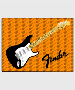Fender Guitar Rock Printed Area Rug