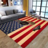 Guitar American Flag Area Rug