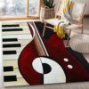 Piano Guitar Area Rug For Living Room