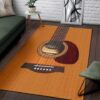 Wooden Guitar Area Rug
