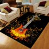 Guitar Heartbeat Area Rug